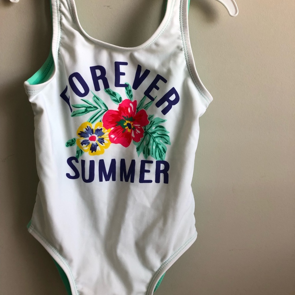 Baby Girls Graphic Print Swimsuit - Picture 4 of 5